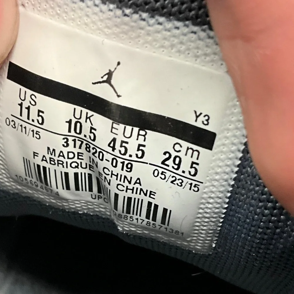 Jordan Flight 23 Wolf Grey Pure Platinum Black Mens 11.5 Athletic Sneaker
